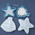 Miniatyrbillede 4 af 5: 3D Søstjerne Havskals Kage Dekoration Chokolade Slik Bageform Til Begyndere Resin Art Starter Kit Resin Støbning 1stk