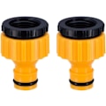 Miniatyrbilde 1 av 6: 3/4 tommer og 1/2 tommer BSP 2i1 Plast Utendørs Hage Slange Kran Kobling Gjengede Kranadapter 2 pakning 2in1 Tap Connector 2pack