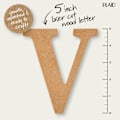 Miniatyrbild 2 av 7: Obehandlad bokstav i trä, 5\" träyta perfekt för DIY-konst- och hantverksprojekt, 63575, 5 tum V 5 inch