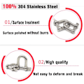 Miniatyrbilde 4 av 7: D-ringlås-M6/0,236\", 304 rustfritt stål D-ring for tung konstruksjon, rigging, bilberging, tauing, surringer, henging-6 M66 Pcs M66 Pcs