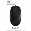 Miniatyrbilde 7 av 8: B100 kablet USB-mus, 3 knapper, optisk sporing, ambidextrous PC / Mac / bærbar PC - svart