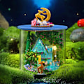 Miniatyrbild 6 av 7: Cuteefun DIY Miniatyrdockhus u201dDrömbflaskanu201d Kit med Dammskydd för Vuxna Hantverk  Present (Fantasiland) Fantasy Wonderland