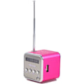 Pikkukuva 1 / 7: Retro-kannettava radio, Radio Billig Td V26 Pienet radiot Verkkovirralla ja paristokäyttöinen Minikaiutin Musiikkisoitin FM-radio Muoti Tukee TF-korttia ja U Pink