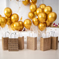 Miniatyrbillede 4 af 8: 24 stk. gaveæsker med 24 servietter, gaveposer med håndtag, brune gaveposer i kraftpapir til fødselsdag, bryllup, babyshower, fest Brown 24 Pack with Tissues 1 count (Pack of 24)