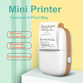 Miniatyrbillede 3 af 5: Lille termisk printer til studerende - Lommeformat - Fejlfri - Stregkode - Praktisk - Børnevenlig