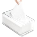 Miniatyrbillede 1 af 2: Firkant Klar Akryl Servietbeholder, Æskebetræk Rektangulær, Badeværelse Ansigts Servietbeholder Holdere, Bord Klar Tørretumbler Ark Dispenser Til Badeværelse, Køkken A