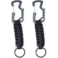 Miniatyrbilde 1 av 4: Nøkkelring Lanyard Vevd Nøkkelkjede Med Karabinkrok For Nøkler Lommelykt Fløyte Ryggsekk For Menn Kvinner