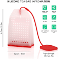 Miniatyrbillede 2 af 5: 6 stk. silikone teinfuser, genanvendelige sikre løse teblade teposer si filter