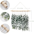 Miniatyrbillede 4 af 7: Kunstig eukalyptus vægdekoration grønt boho chic boligindretning landlig rustikke planter med træpind til soveværelse stue lejlighed