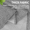Miniatyrbillede 5 af 8: Grå Borddug Rektangulær Burlap Borddug Hessian Borddug Stof Aflang Dug Borddækken Køkken Have Udendørs Spisning Dekorati Light Grey 52x70in(132x178cm)