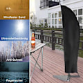 Miniatyrbillede 6 af 7: Parasol Cover, Heavy Duty Rip Proof 600D Oxford Fabric Cantilever Parasol Covers Vandtæt, Vindtæt, Anti-UV, Stor Banan Paraply Cover wi Black 210d