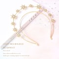 Miniatyrbilde 3 av 8: Halo Crown Hodebånd Stjerne Rhinestone Hårbånd Gudinne Halo Crown Kostyme Bryllup Hodeplagg for Kvinner og Jenter 1 stk (Gull) Gold 1 count (Pack of 1)