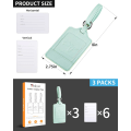 Miniatyrbild 7 av 8: 3-pack bagageetiketter för resväskor, bagageetiketter, mikrofiberläder, starka, hållbara, synliga, resetiketter för bagage, resetillbehör, Aqu Lichee Aqua Green 2.7 x 4.2 inch/6.8 x 10.7 cm