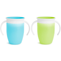 Miniatyrbillede 2 af 6: Miracle 360 6+ Måneder 7oz Baby Sippy Cups (2-pak). Fri Flow Bæger til Småbørn. Træningskop, BPA-fri, Spildfri, Opvaskemaskine-sikker Baby Vand B Blue/Green