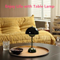 Miniatyrbillede 5 af 6: Moderne Blomsterpot Ledningsfri Bordlampe, Ledningsfri Mid Century Lampe, Sød Batteri Svampe Bordlampe, Lille Lampe til Natbord, Dæmpbar Touch Soveværelse La Green
