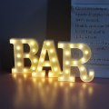Miniatyrbillede 3 af 5: Alfabetet Bar LED Lys Bogstav Dekorativ Lampe Lys LED Alfabetet Hvide Massive Bogstaver Til Fest Bryllup Dekoration Lys (bar)