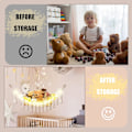 Miniatyrbillede 4 af 8: Dyre hængekøje med LED-lys, legetøjs hængekøje til opbevaring af udstoppede dyr til børneværelsesindretning, hængekøje til udstoppede dyr i hjørnet, hvid White Large(Package of 1)