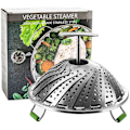 Miniatyrbillede 2 af 5: Sammenklappelig rustfri stål dampkoger, brugt til vegetarisk og skaldyrsmadlavning