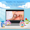 Miniatyrbillede 4 af 7: Hæklesæt, hækle-startpakke med trin-for-trin instruktionsvideoer, begynderstrikkesæt, strikke-startpakke til voksne, med GN1