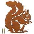 Miniatyrbilde 5 av 5: Rusty Squirrel Metallhagepynt for Gjerder, Hjem og Utemiljø, Hagedekor, Skulpturer, Silhuetter i Støpejern, Tre, Hage, Veggkunst