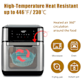 Miniatyrbild 4 av 7: Airfryer Silikonform, 2-pack återanvändbara Airfryer-foder, Airfryer-tillbehör, Köktillbehör Ersättning för engångs pergamentpappersfoder
