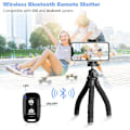 Miniatyrbillede 3 af 5: Sort - 1 stk. Telefonstativ, Længde 185 cm, Minitrefod til Smartphone og Kamera, Med Bluetooth Fjernbetjening z