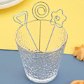 Miniatyrbillede 4 af 5: 12 stk. Metal Cocktail Sticks Genanvendelige Klæbende Noteholder Rustfrit Stål Appetizer Stick Rustfrit Stål Cocktail Stick Rustfrit Stål Frugt Stic