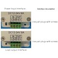 Miniatyrbild 4 av 5: PWM-dimmerbrytare Elektriska dimmerbrytare Justerbar ljusstyrka Ljusströmbrytare LED-listljus för LED-lampor Bandlist 12V-24 V 8A