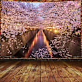 Miniatyrbild 1 av 4: Sakura Gobeläng, 60\" X 40\" Sakura Vägggobeläng, Romantisk Blomträd Gobeläng Sovrum Vardagsrum Sovsal Heminredning Rum