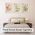 Miniatyrbild 3 av 5: 3 st blommor gobeläng väggdekoration vildblomma växt blommig gobeläng diagram liten gobeläng för sovrum vardagsrum