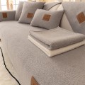 Miniatyrbild 3 av 5: Sofföverdrag Möbelskyddsskydd Sofföverdrag Vinter Lamm Sammet Soffa Kudde Plyschkudde Tjock Anti-Slip Sofföverdrag, S