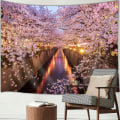 Miniatyrbild 4 av 4: Sakura Gobeläng, 60\" X 40\" Sakura Vägggobeläng, Romantisk Blomträd Gobeläng Sovrum Vardagsrum Sovsal Heminredning Rum