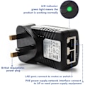 Miniatyrbild 3 av 5: 48v 0.5A POE-injektoradapter Strömförsörjning UK Väggkontakt Power over Ethernet för 48V POE-enhet