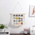 Miniatyrbild 3 av 5: Nordisk stil vimpel banner barnrum dekoration hängande märke brosch display hänge emalj knapphål pin märke flagga tom canvas väggbanner