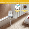 Miniatyrbild 4 av 5: 2 st radiatortermostatventilhuvud endast M30 X 1,5 radiatortemperaturkontrollknopp ersättning vit