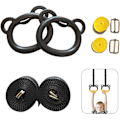 Miniatyrbild 1 av 5: Gymnastikringar för barn, träningshängande ringar med remmar, professionella fitnessringar gymringar