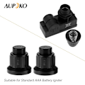 Miniatyrbild 4 av 4: AAA-batteridriven tändknapp tändare tändhatt, 2-pack propangas eldgrop elektronisk tändare tryckknappsbrytare lock