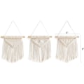 Miniatyrbild 2 av 5: Mini Macrame Väggdekoration 3 st Söt Boho Julgran Dekoration Bil Prydnader Vävd Konst Dekor för Barnkammare Badrum Sovrum Vardagsrum Sovsal Hem,B