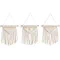 Miniatyrbild 1 av 5: Mini Macrame Väggdekoration 3 st Söt Boho Julgran Dekoration Bil Prydnader Vävd Konst Dekor för Barnkammare Badrum Sovrum Vardagsrum Sovsal Hem,B