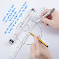 Miniatyrbild 3 av 5: 2 st plastmätrullar, ritrull, parallell linjal, multifunktionell ritningsdesign linjal för mätning, ritning (12 tum)