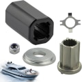 Miniatyrbild 5 av 5: Utombordsmotornavsats - Slitstarkt metallnavverktyg, marinbåtstillbehör för att förhindra växelljud