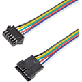 Miniatyrbild 4 av 5: 6-stifts JST SM-kontakt hane till hona SM-terminaltråd kabeladapter för 5050 RGBWW LED-ljusremsa (10 par)