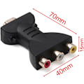Miniatyrbild 2 av 5: HDMI till RCA-adapter, HDMI-hane till 3 RCA-hona-omvandlare, HDMI till AV-adapter, ljud- och videoadapteromvandlare för TV, HDTV, DVD