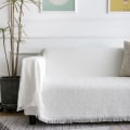 Miniatyrbild 4 av 5: Överdimensionerad sofföverdragsfilt, sofföverdrag för kuddsoffa, extra stora möbeldekorationsöverdrag sofföverdrag sofföverdrag, vit White