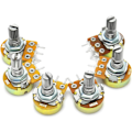 Miniatyrbild 5 av 5: B10K B100K B5K B50K B2K B20K Ohm räfflad axel linjär roterande avsmalnande potentiometer för Arduino