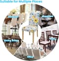 Miniatyrbild 4 av 5: Matstolar, blommigt elastiskt stolsöverdrag, avtagbart tvättbart stolsöverdrag (4-pack)