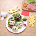 Miniatyrbild 1 av 5: Risbollform Non-Stick Sushi Making Kit Cartoon Animal Cat Sushi Bento Maker Form med Seaweed Nori Expression Cutter, Set om 4