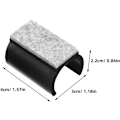 Miniatyrbild 2 av 5: Plaststolsfot, 10 st U-formade golvglidrörshylsor lock för soffa soffmöbler ben 19 mm