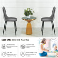 Miniatyrbild 5 av 5: Matstolsöverdrag Set med 4, Stil Skalmatsalsstol Mid Century Modern Stolsöverdrag, Stoppad matsalsöverdrag i accent, Ljusgrå light gray