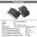 Miniatyrbild 5 av 5: 1S-8S Batteritestare, RC Batteri Larm Summer Alarm Lipo Controller med LED för Lipo, Li-ION, Li-Fe Batteri Fonepro
